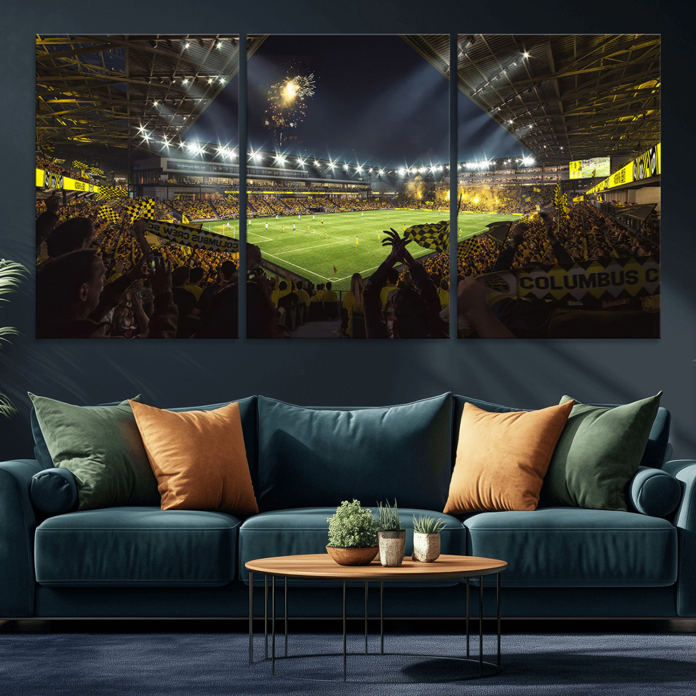 MGV-CV-60X30-3P - Columbus Crew Soccer Team Print - Columbus Crew Stadium Wall Art Canvas Print