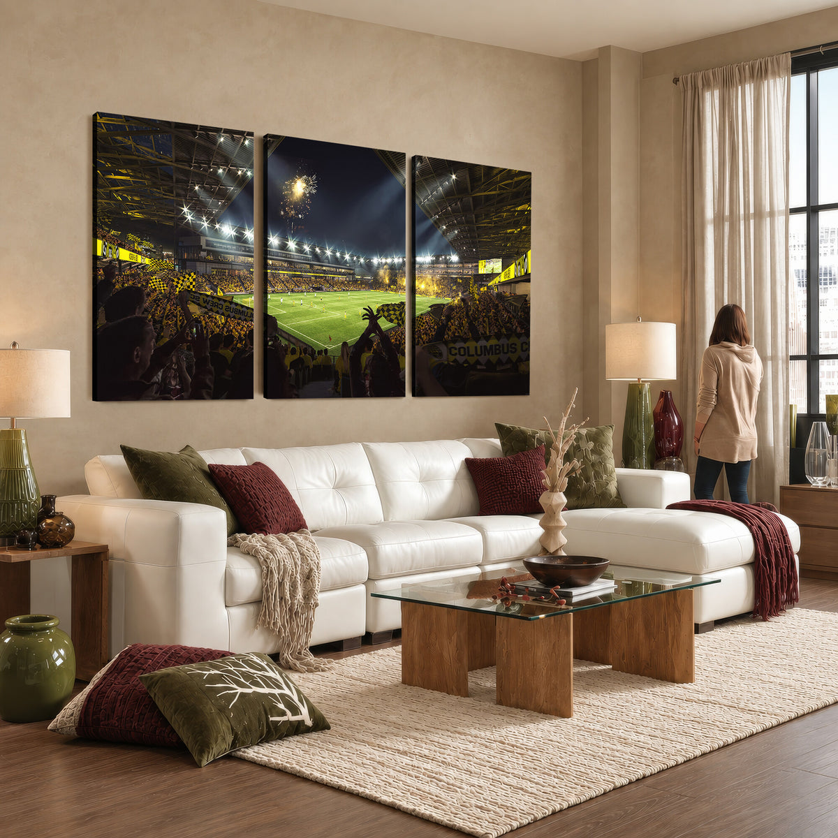 51122-MGV-CV-36X24 - Columbus Crew Soccer Team Print - Columbus Crew Stadium Wall Art Canvas Print