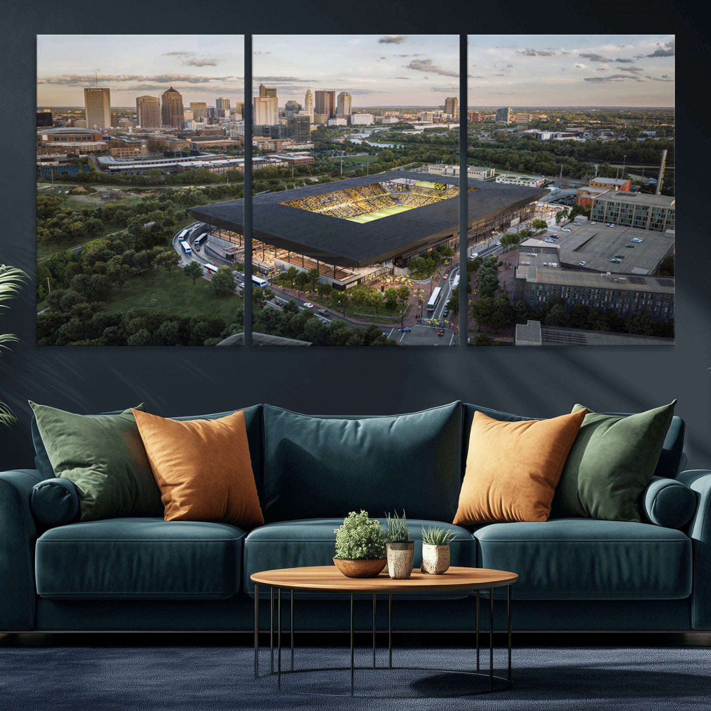 MGV-CV-60X30-3P - Columbus Crew Soccer Team Print - Columbus Crew Stadium Wall Art, Columbus Crew Soccer Wall Art