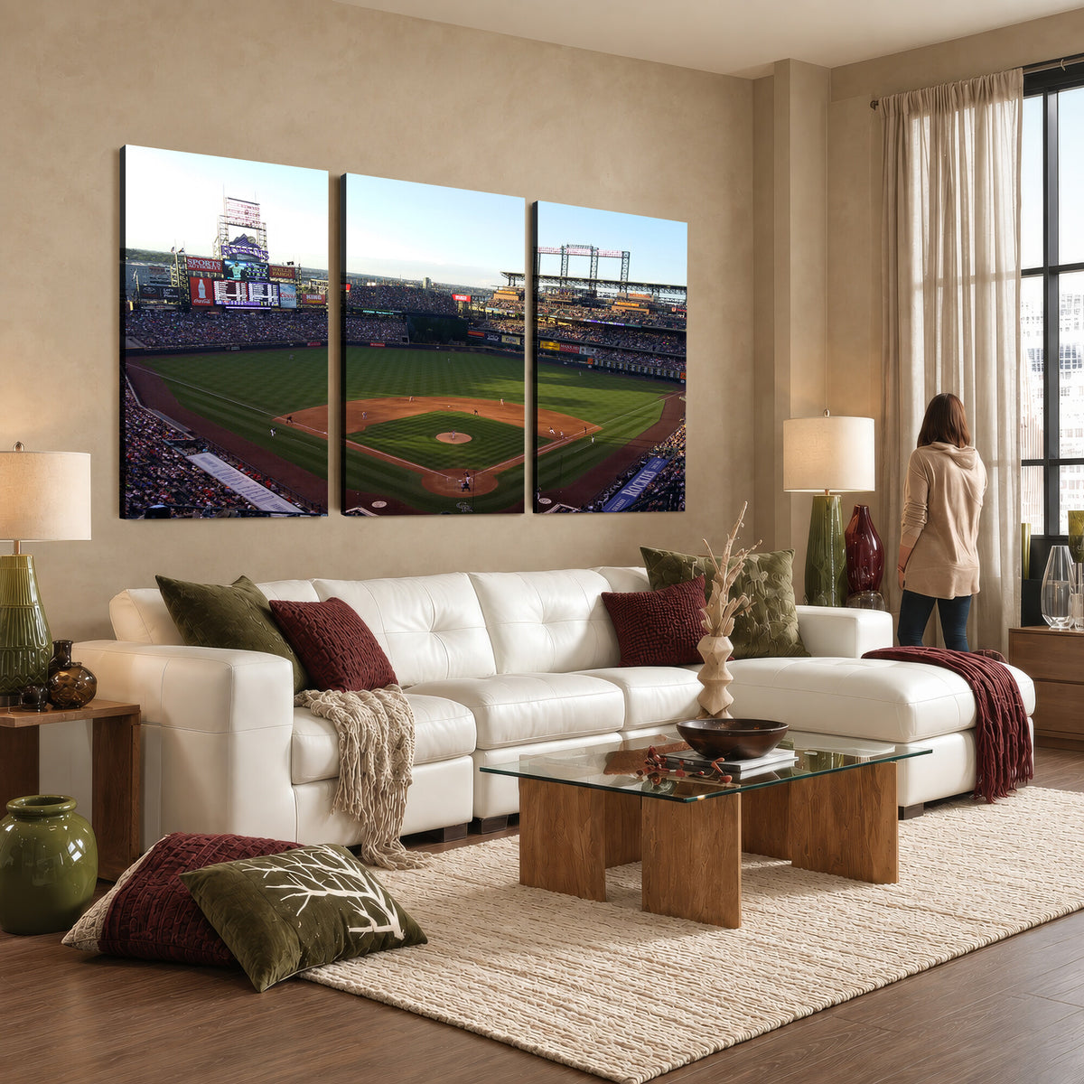 21638-MGV-CV-36X24 - Colorado Rockies Coors Field Wall Art Canvas Print, MLB Baseball Stadium