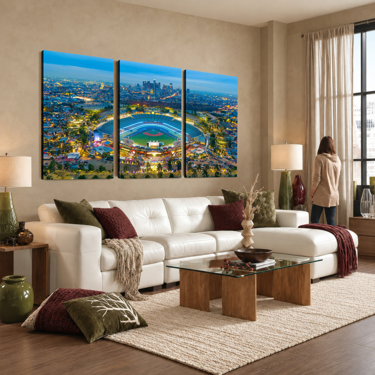 78144-MGV-CV-36X24 - Los Angeles Dodgers Wall Art Canvas, Dodger Stadium Wall Art
