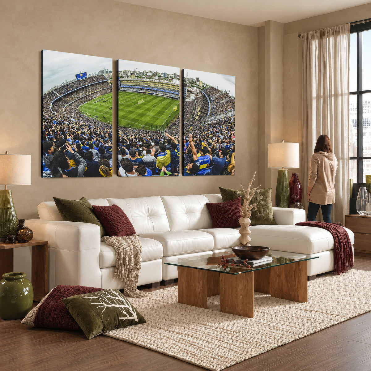 63839-MGV-CV-36X24 - Boca Juniors Soccer Team Print Wall Art, Buenos Aires Bombonera Stadium
