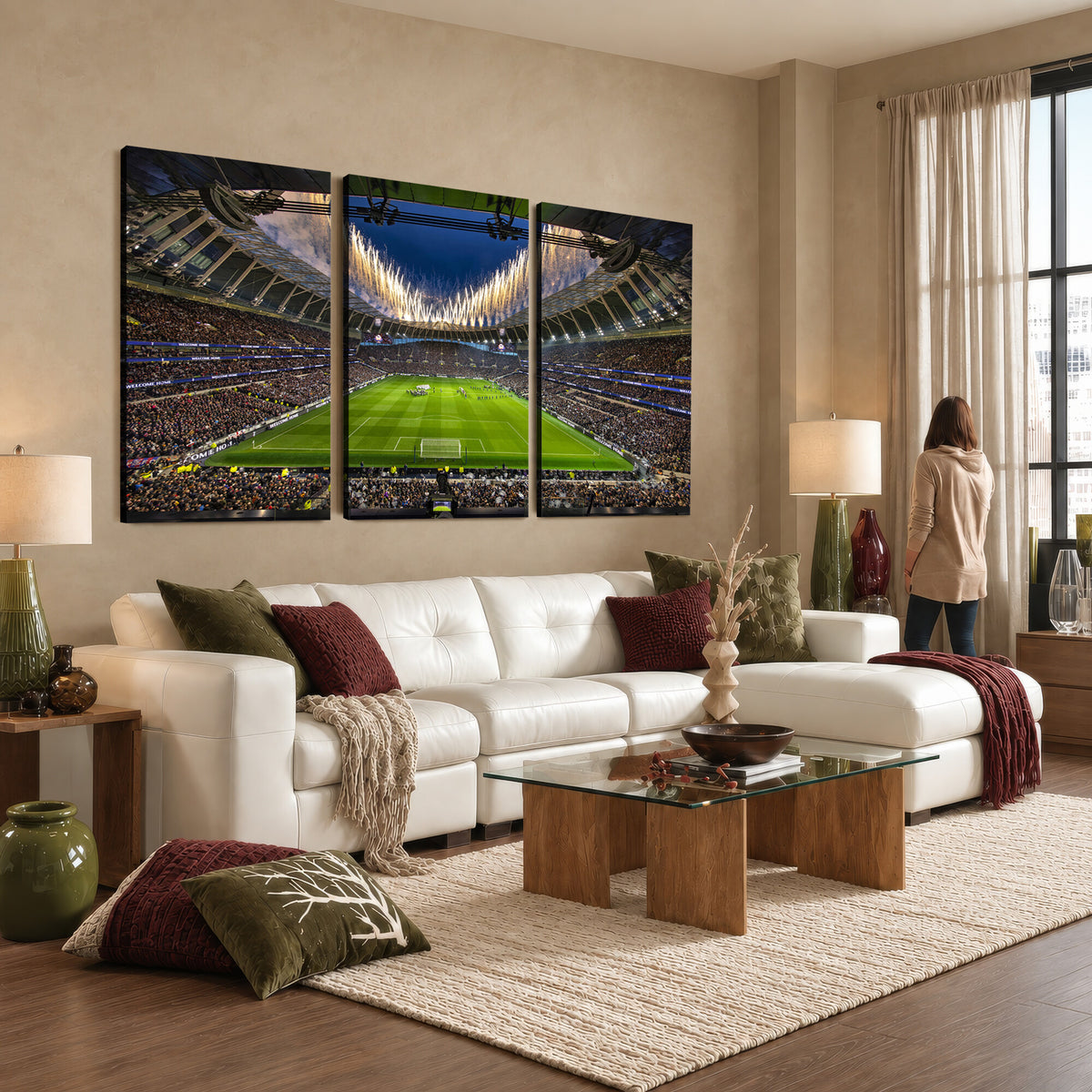 40157-MGV-CV-36X24 - Tottenham Hotspur Football Team Print, London Tottenham Hotspur Stadium Wall Art