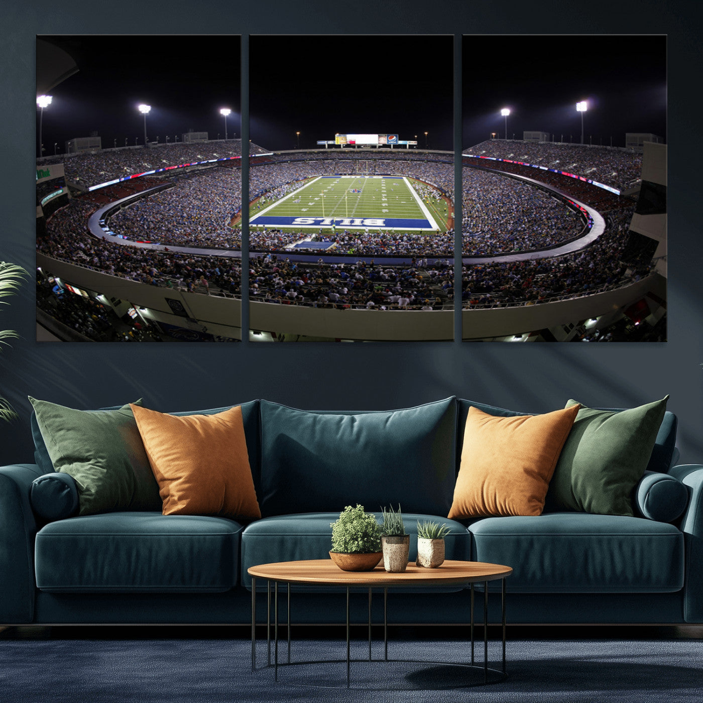 MGV-CV-60X30-3P - Buffalo Bills NFL Football Team Print - Buffalo Highmark Stadium Wall Art Canvas Print