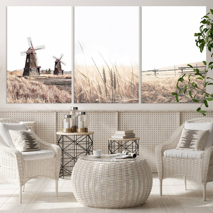 Farm Prints Set, Set of 3 Farmhouse Wall Art, Country House Decor, Barn Print, Wheat Print, Farmhouse Wall Art, Gallery Wall Art, Farm Print