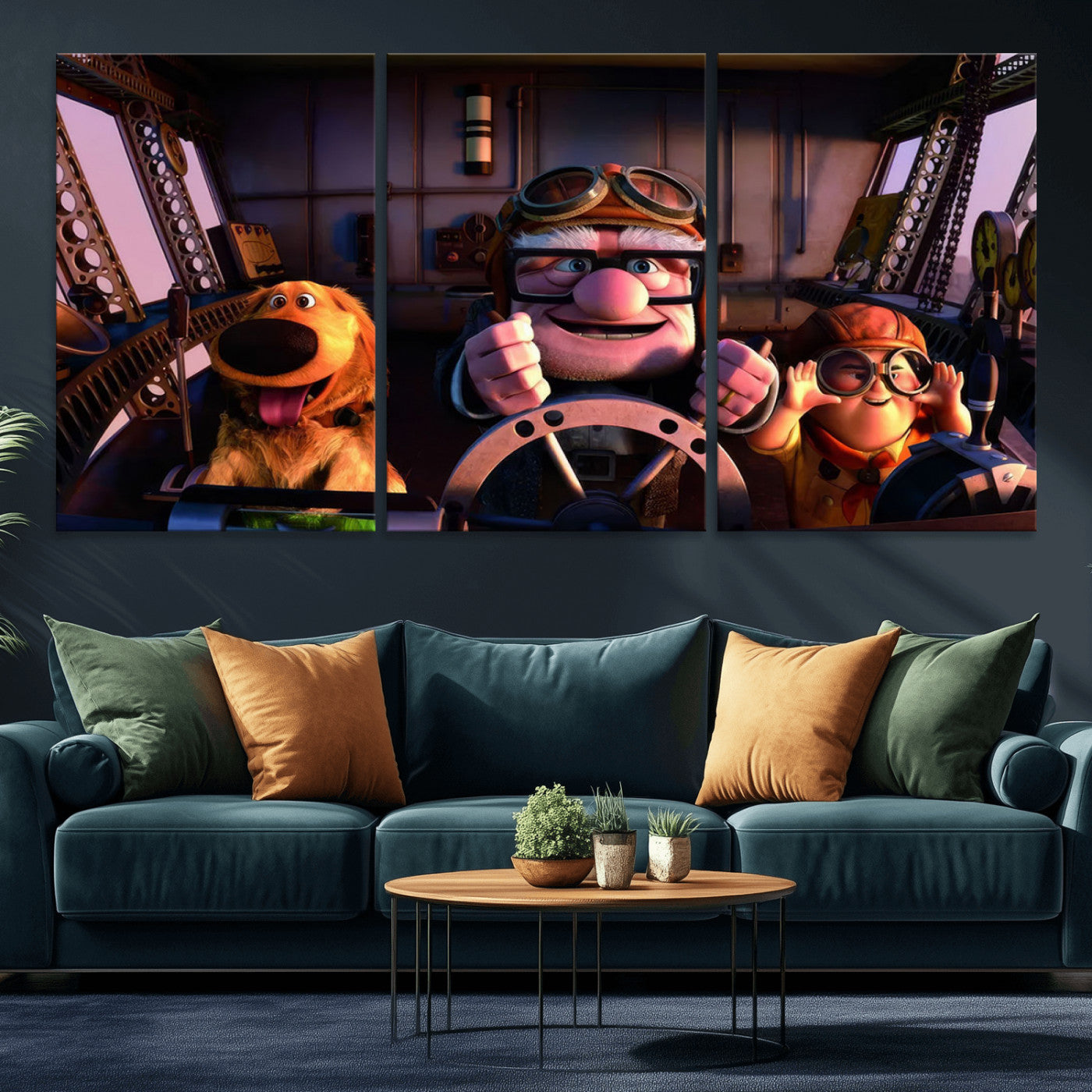 MGV-CV-60X30-3P - Carl Russel And Dog, Movie Up Poster, Movie Up Wall Art, Movie Up Poster Print, Carl