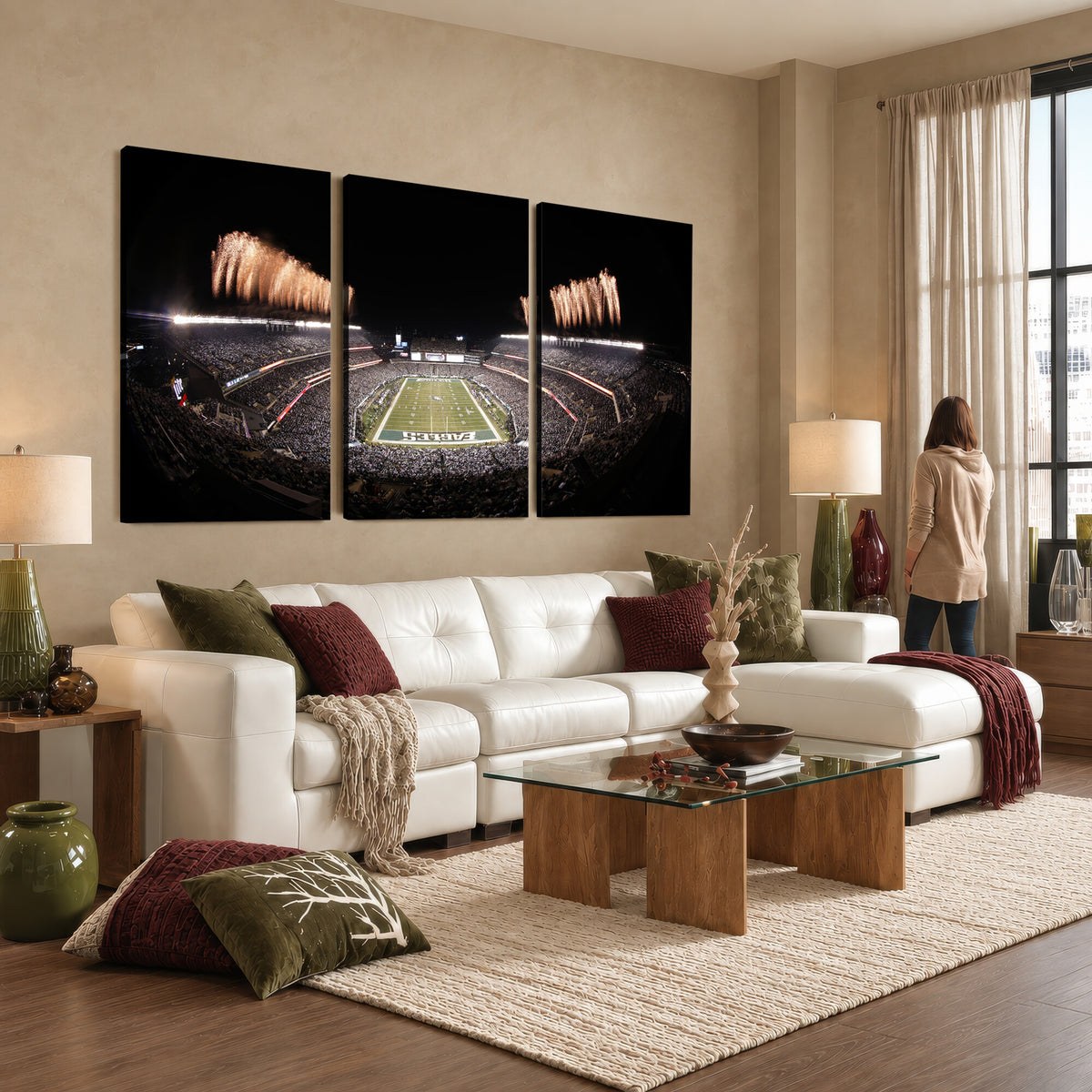 48893-MGV-CV-36X24 - Eagles Field Stadium Wall Art, Lincoln Financial Field