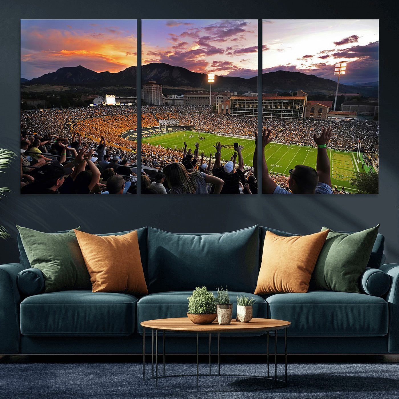 MGV-CV-60X30-3P - Folsom Field - University of Colorado Buffaloes Football Stadium Wall Art, Colorado Buffaloes Wall