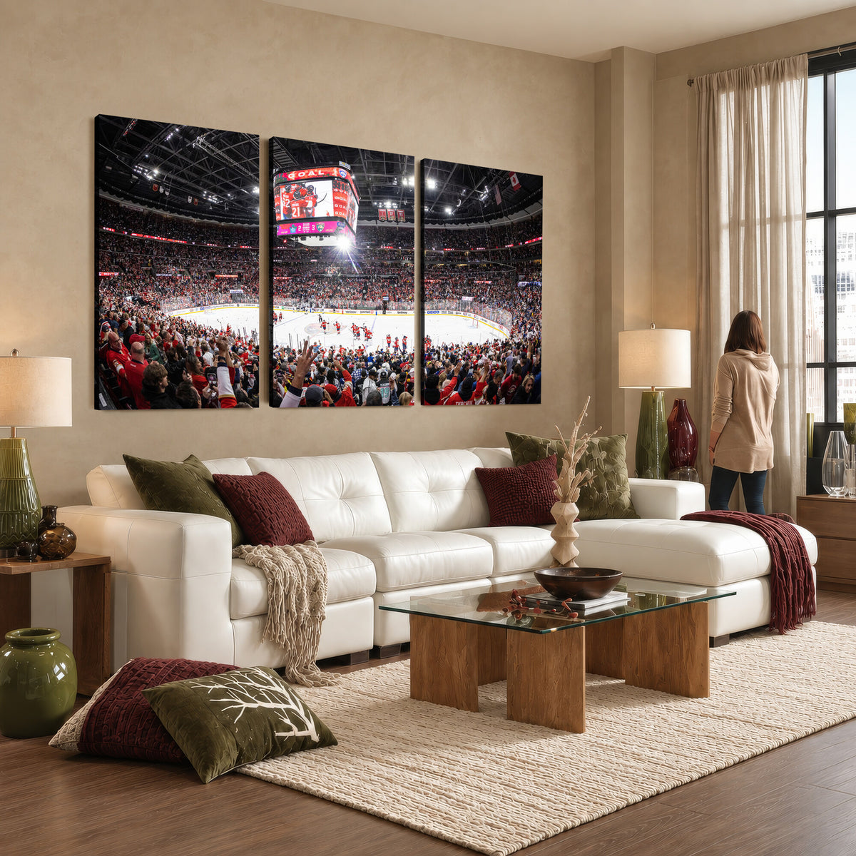 15750-MGV-CV-36X24 - Amerant Bank Arena Wall Art Canvas Print, Hockey Arena