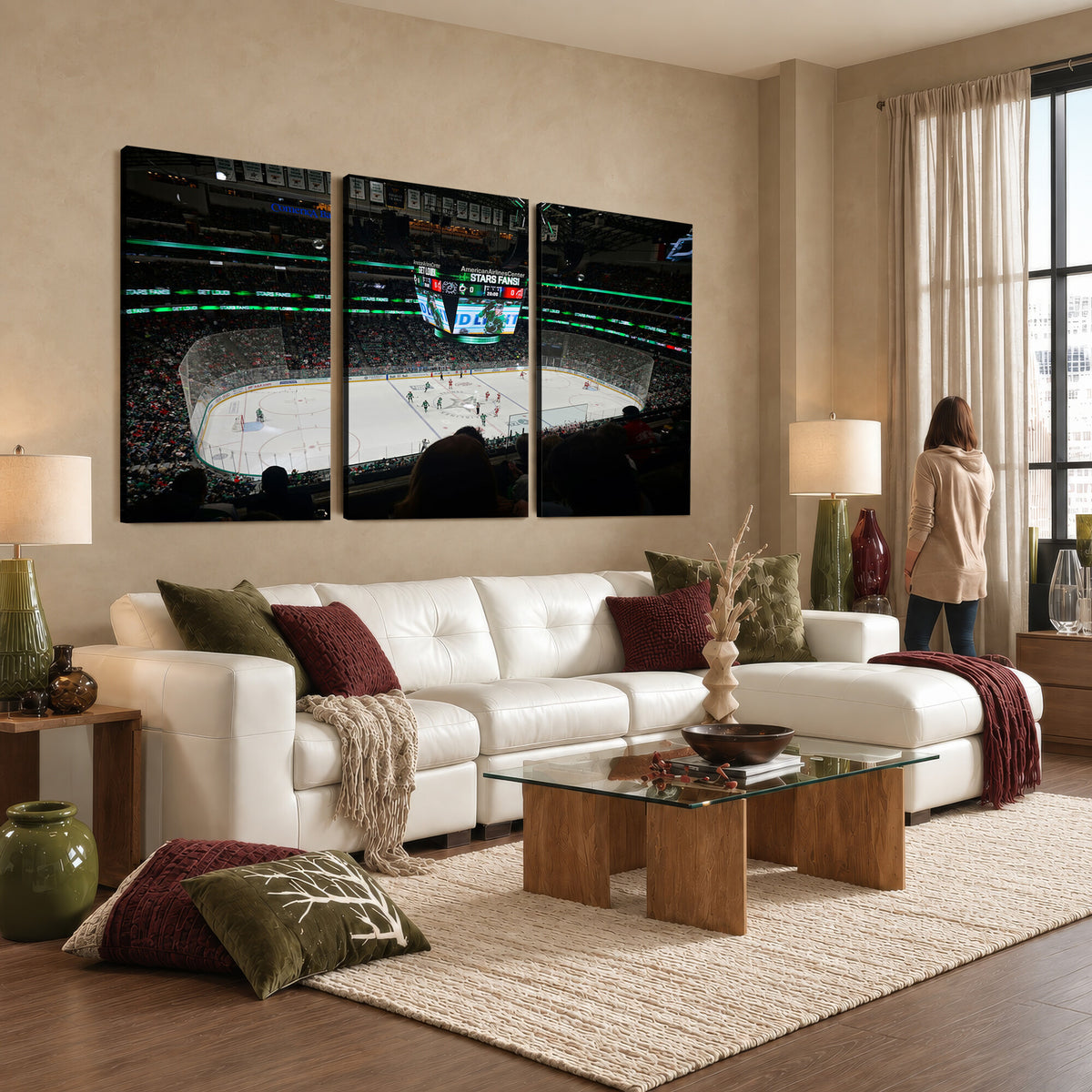 13876-MGV-CV-36X24 - American Airlines Center Dallas Stars Wall Art Canvas Print