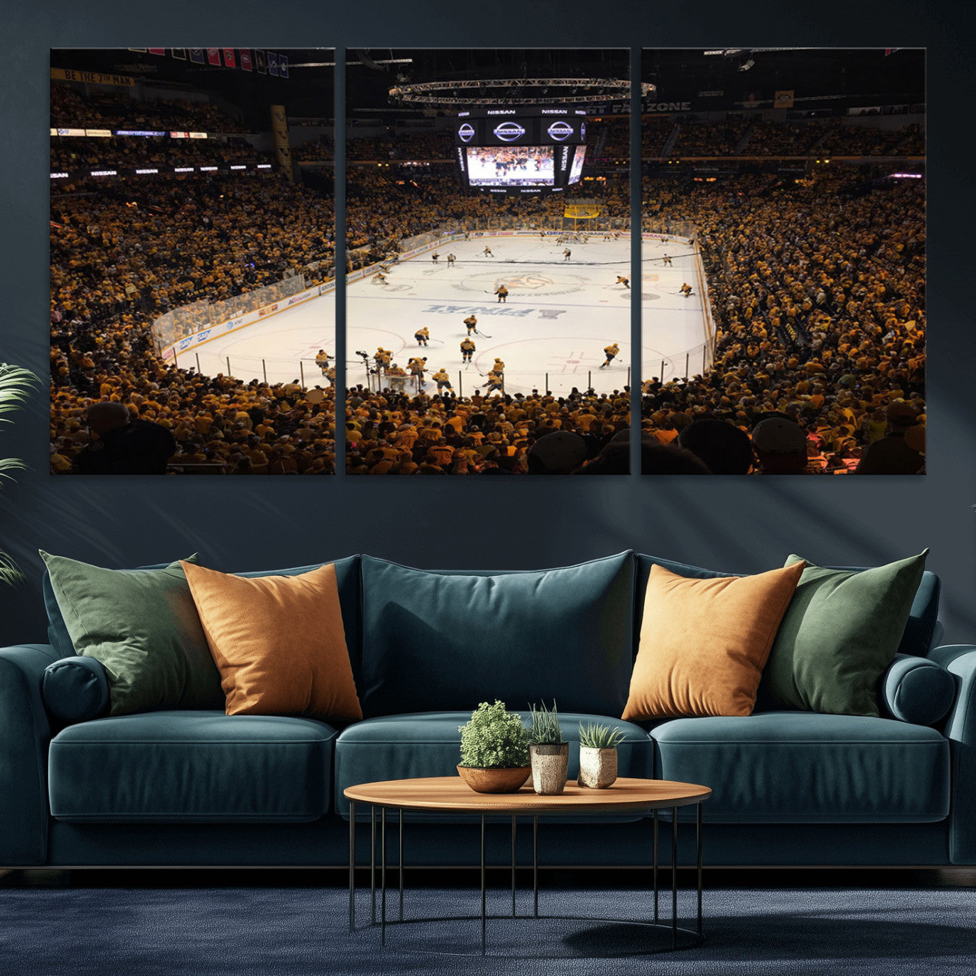 MGV-CV-60X30-3P - Bridgestone Arena - Nashville Predators Hockey Team Print - Nashville Wall Art Canvas Print
