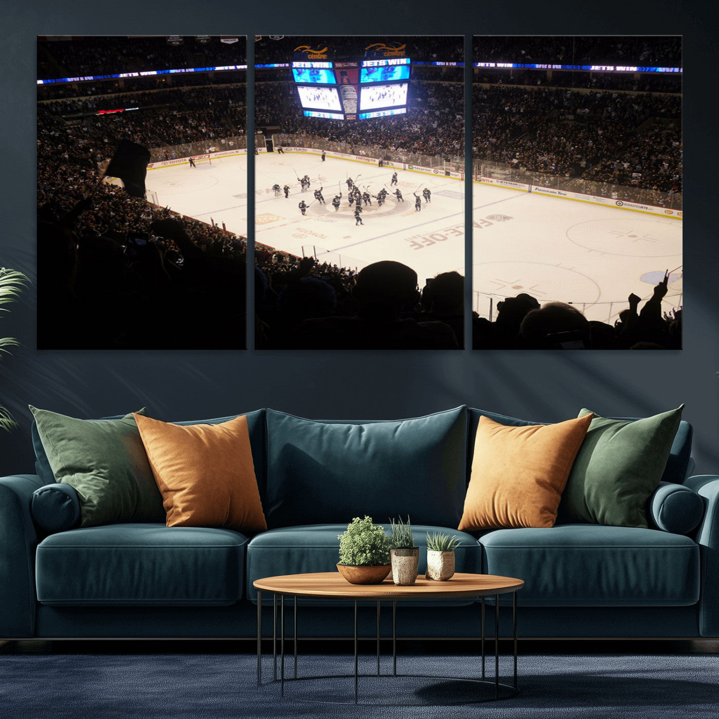 MGV-CV-60X30-3P - Canada Life Centre Wall Art | Winnipeg Jets Hockey Team Print Canvas | Ready to Hang | Winnipeg Wall