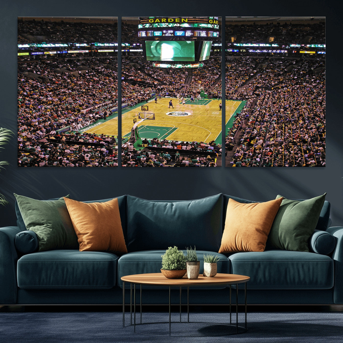 MGV-CV-60X30-3P - Celtics Game Versus The Timberwolves | Baseball Stadium Wall Art | Canvas Print | Ready to Hang