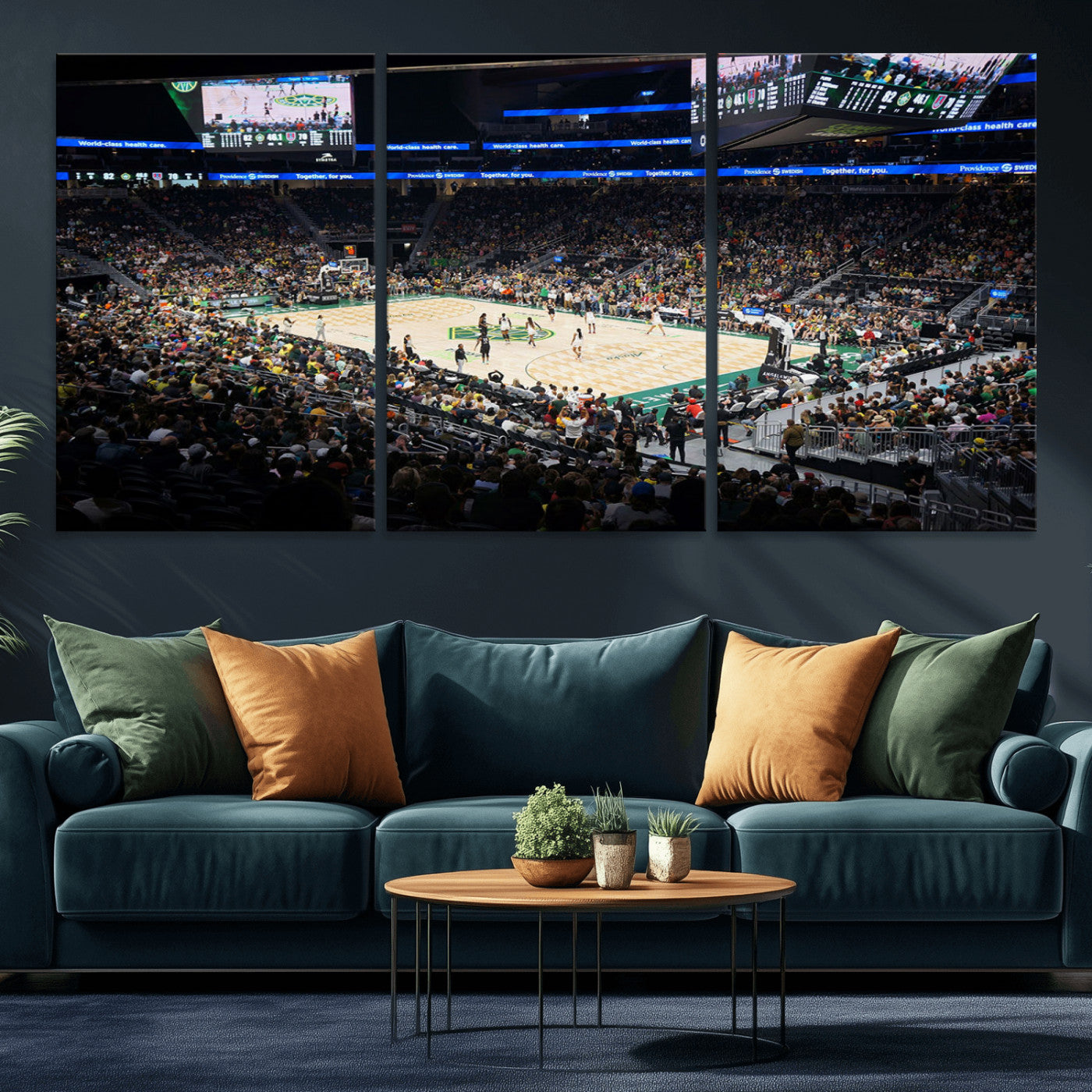 MGV-CV-60X30-3P - Climate Pledge Arena | Washington Seattle Kraken Hockey Stadium Wall Art | Canvas Print | Ready to