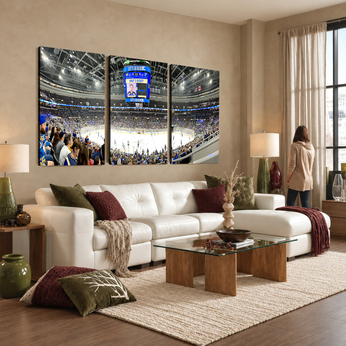 55708-MGV-CV-36X24 - Enterprise Center, Missouri St. Louis Blues Ice Hockey