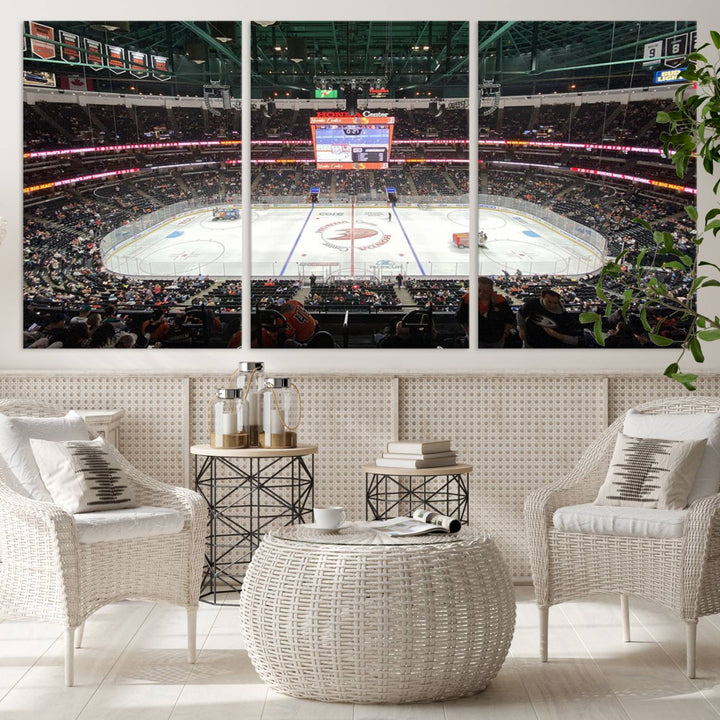 Honda Center California Anaheim Ducks Ice Hockey Stadium Wall Art Canvas Print