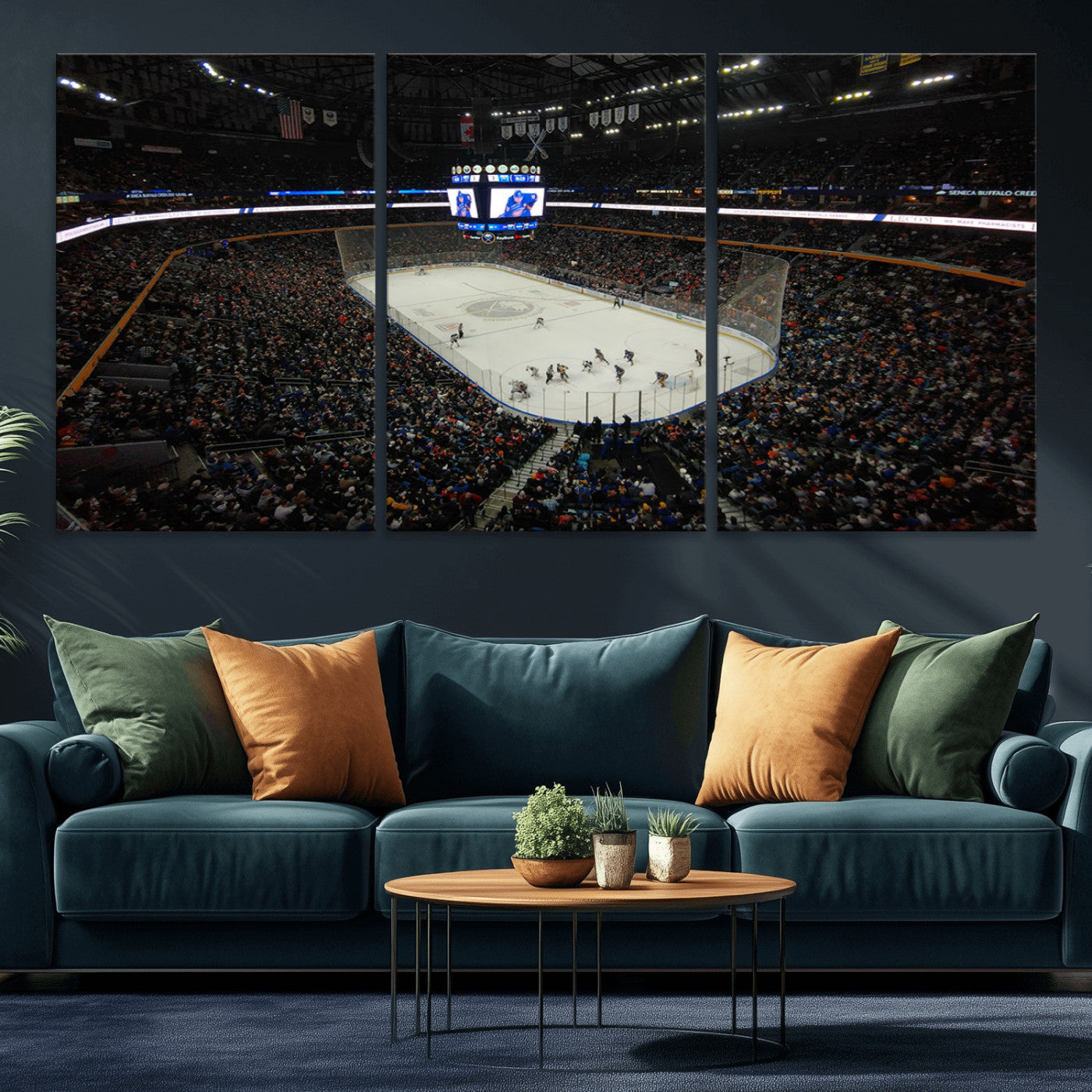 MGV-CV-60X30-3P - KeyBank Center New York Buffalo Sabres Hockey Stadium Canvas Print Wall Art