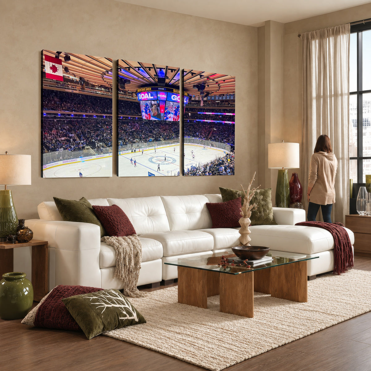 36401-MGV-CV-36X24 - Madison Square Garden New York Rangers Hockey Stadium Wall Art Canvas