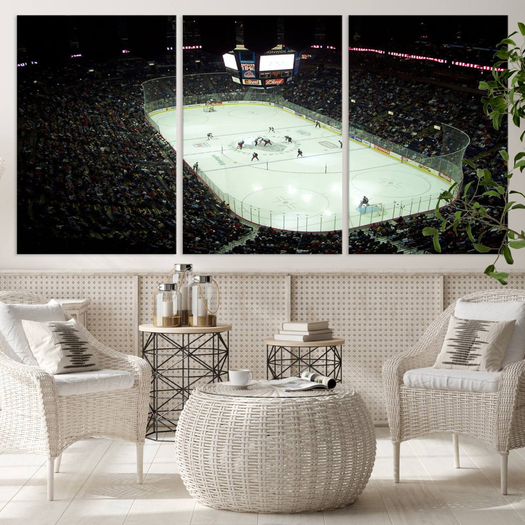 Nationwide Arena Ohio Columbus Blue Jackets Hockey Stadium Wall Art Canvas Print