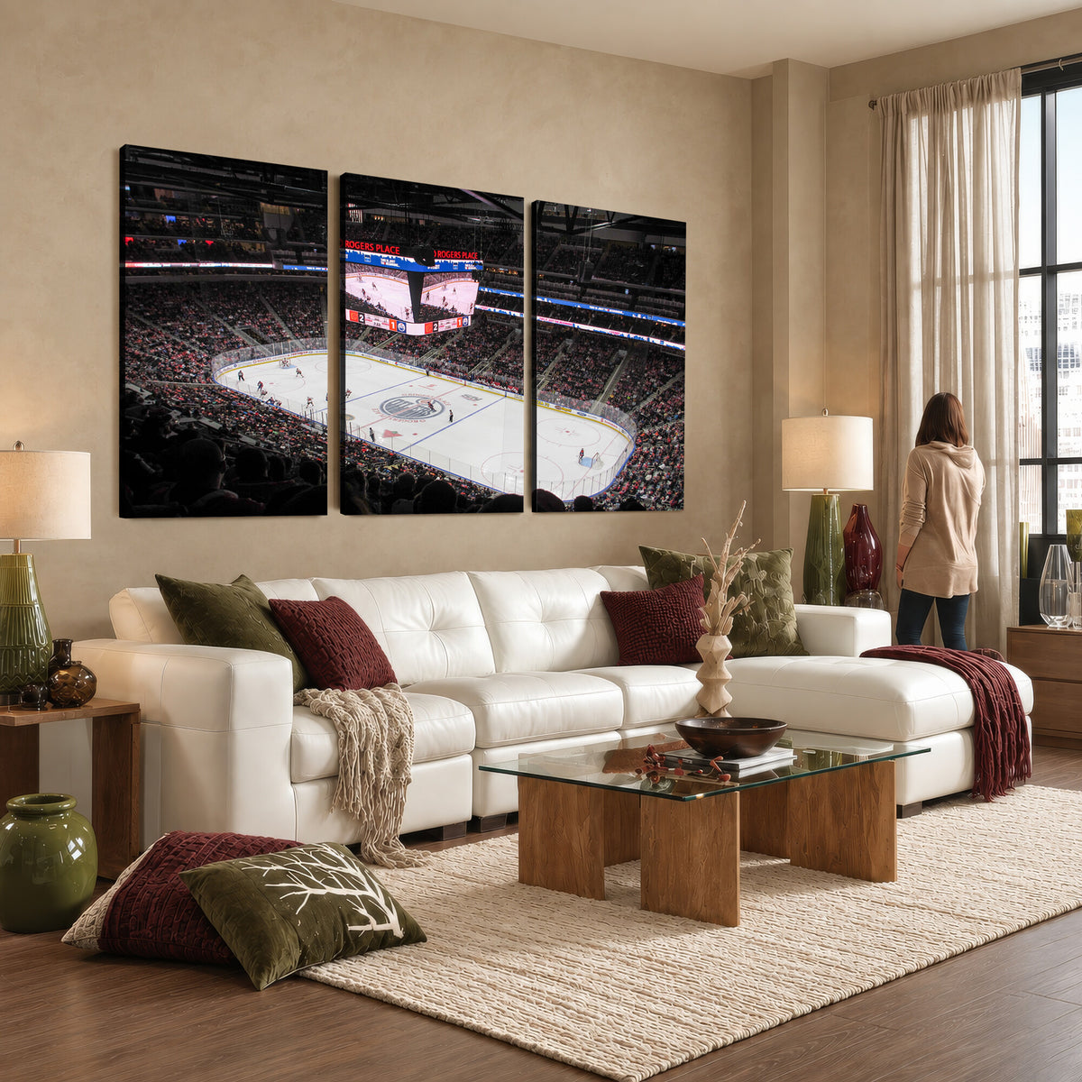 71180-MGV-CV-36X24 - Rogers Place Edmonton Oilers Ice Hockey Stadium Wall Art