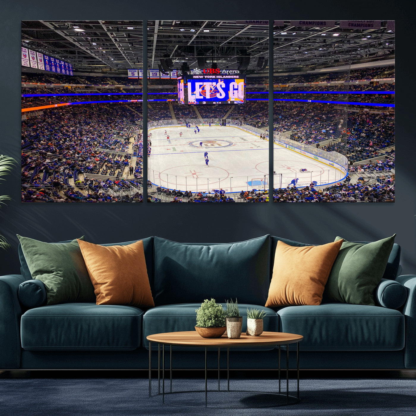 78692-MGV-CV-36X24-UBS Arena Elmont New York Islanders Ice Hockey Wall Art, UBS Arena Elmont Wall Art Canvas Print