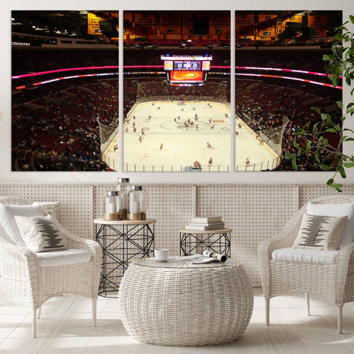 Wachovia Center Priort of Lyers Game Ice Hockey Stadium Wall Art Canvas Print