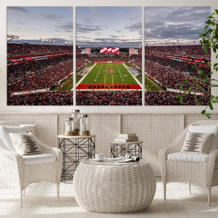 Florida Tampa Raymond James Stadium Wall Art Canvas Print - NFL Football Stadium Print