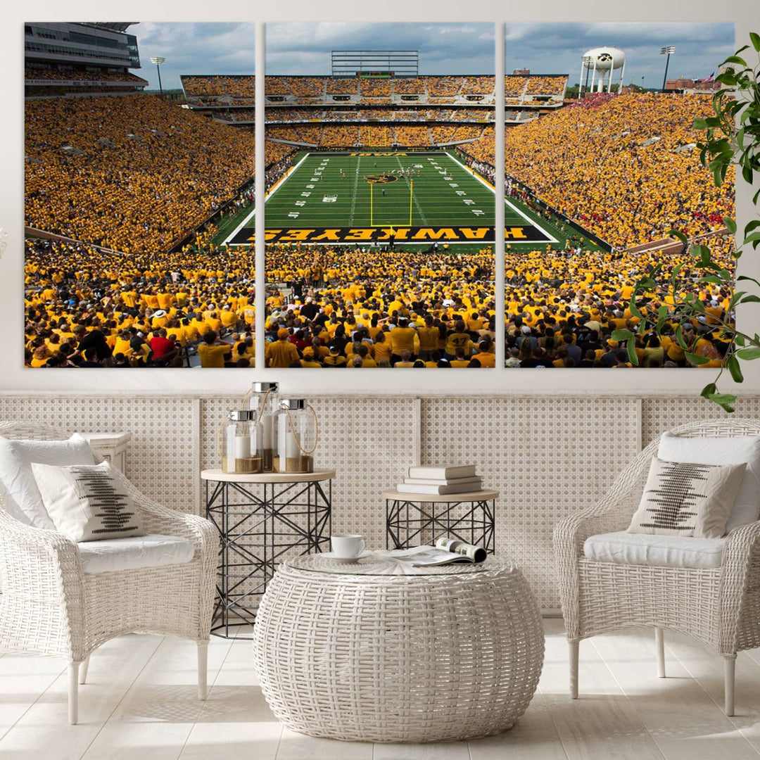 Kinnick Stadium - Iowa Hawkeyes Football Team Print - Iowa City Kinnick Stadium Wall Art Canvas Print