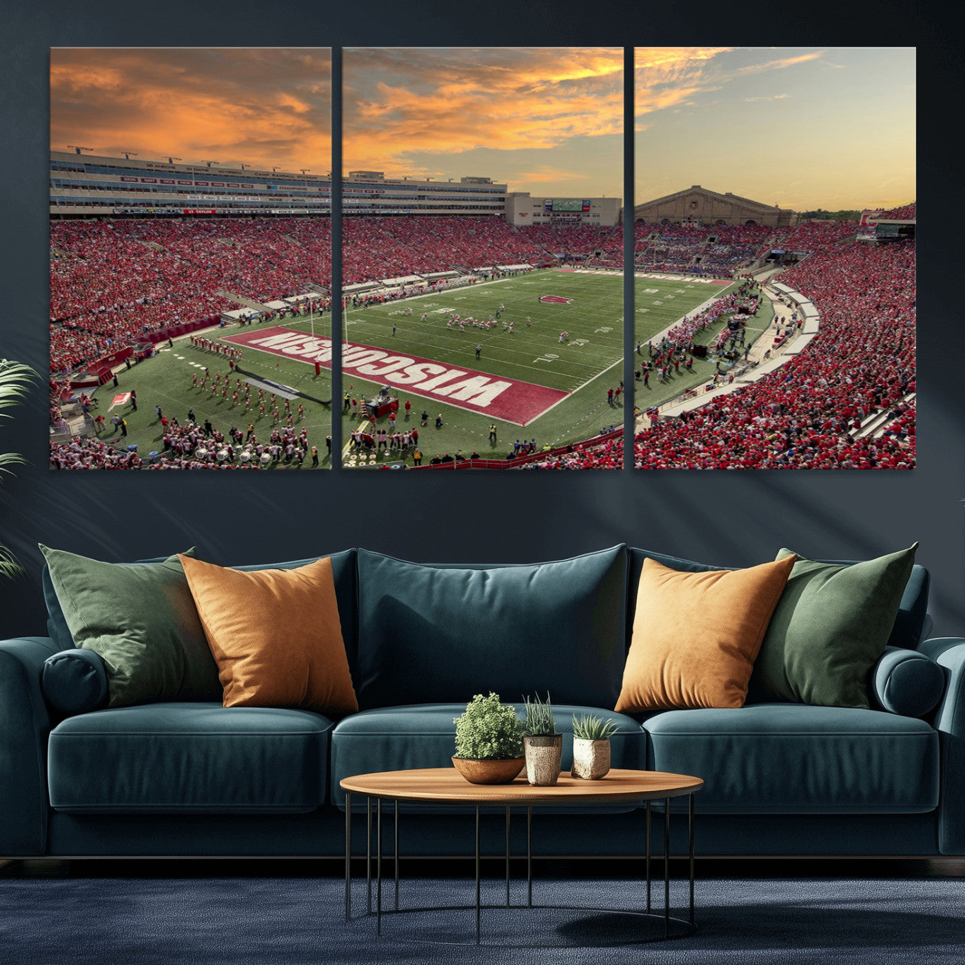 41472-MGV-CV-36X24-Camp Randall Stadium Wisconsin Badgers Large Wall Art Canvas Print | College Football Stadium Wall
