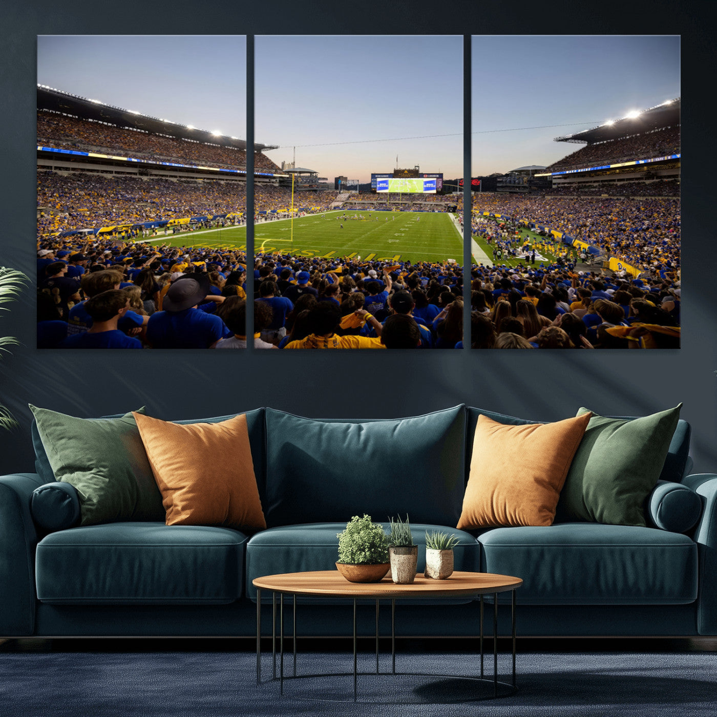 MGV-CV-60X30-3P - Pittsburgh Panthers Football Team Print - Pittsburgh Acrisure Stadium Wall Art Canvas Print