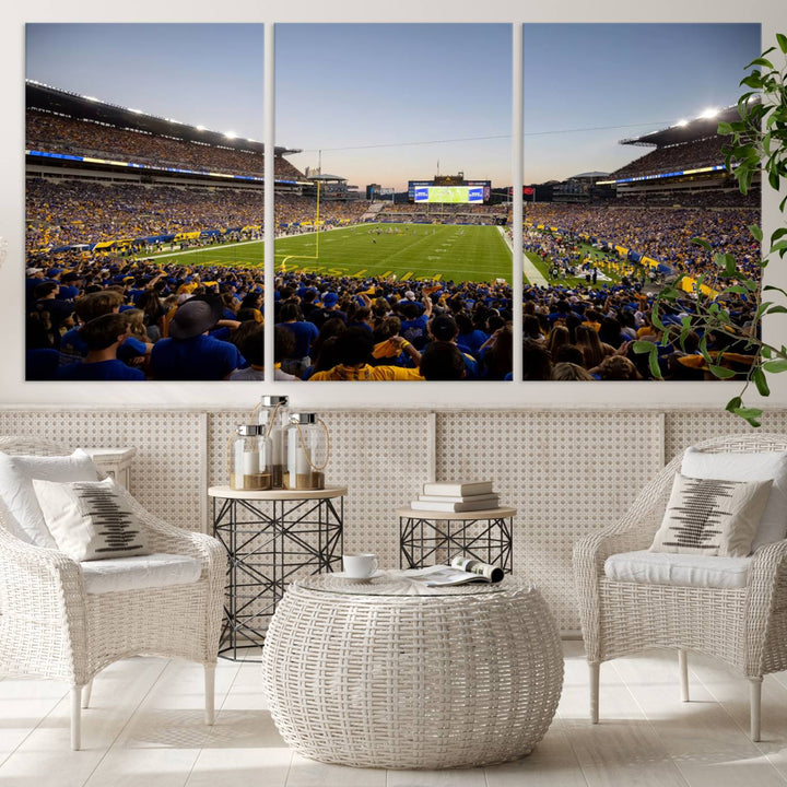 Pittsburgh Panthers Football Team Print - Pittsburgh Acrisure Stadium Wall Art Canvas Print