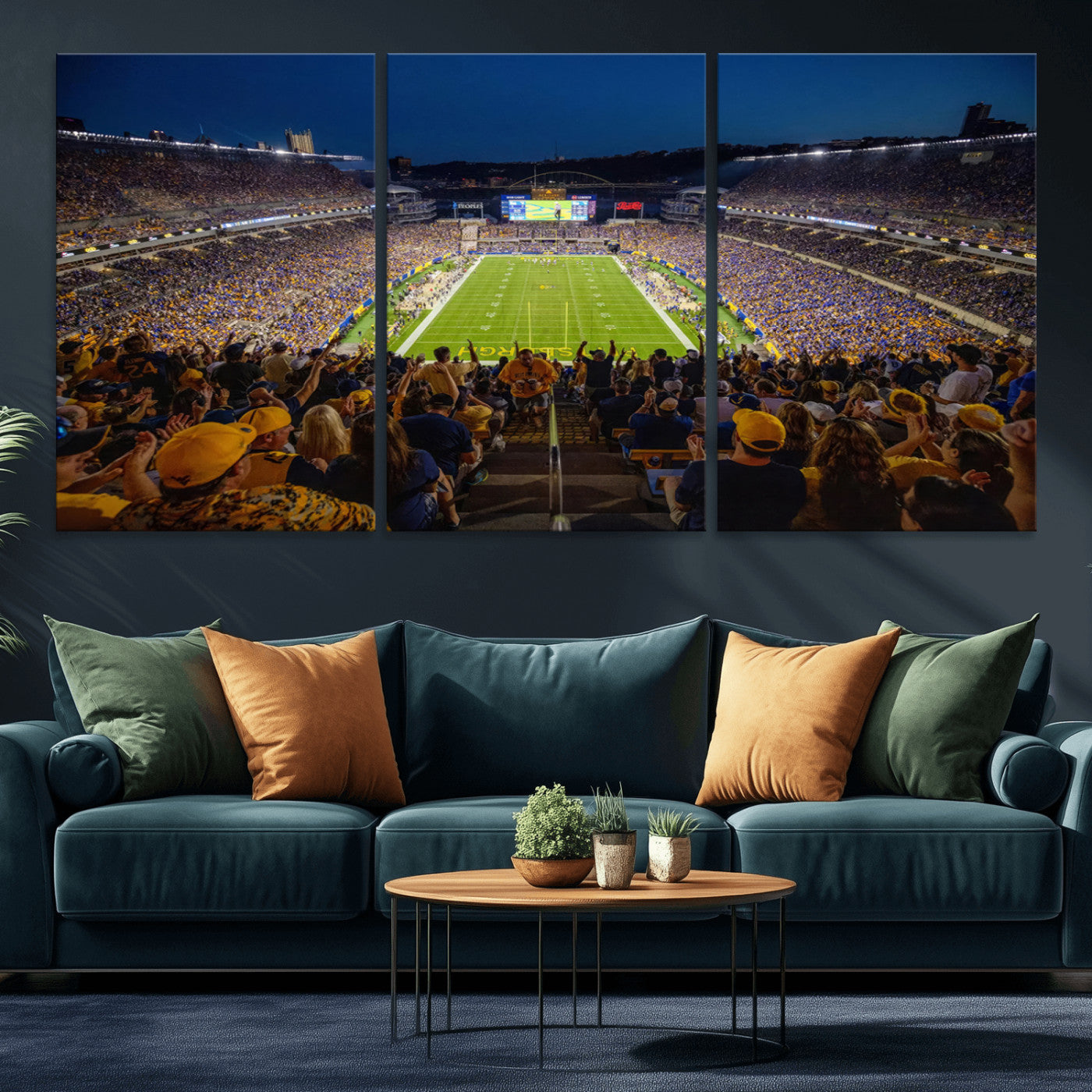 MGV-CV-60X30-3P - Pittsburgh Panthers Football Team Print - Pittsburgh Acrisure Stadium Wall Art Canvas Print