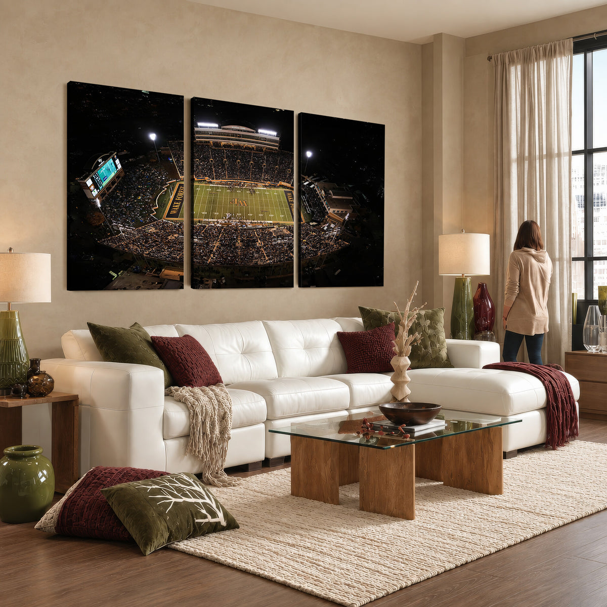 20605-MGV-CV-36X24 - Wake Forest University Demon Deacons Canvas Print, Football Team Wall Art