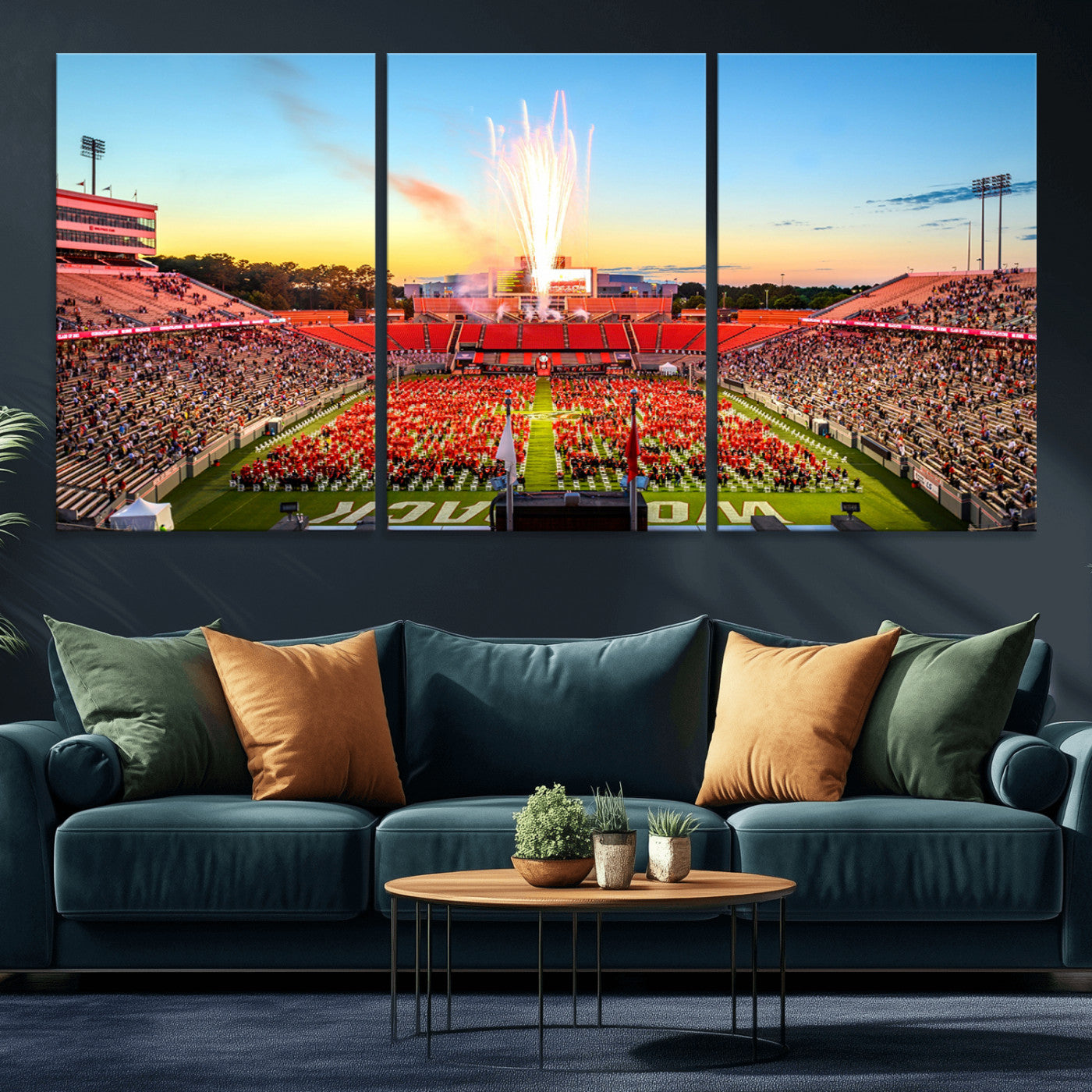 MGV-CV-60X30-3P - North Carolina State University Canvas Print, North Carolina State University Wolfpack Football Team