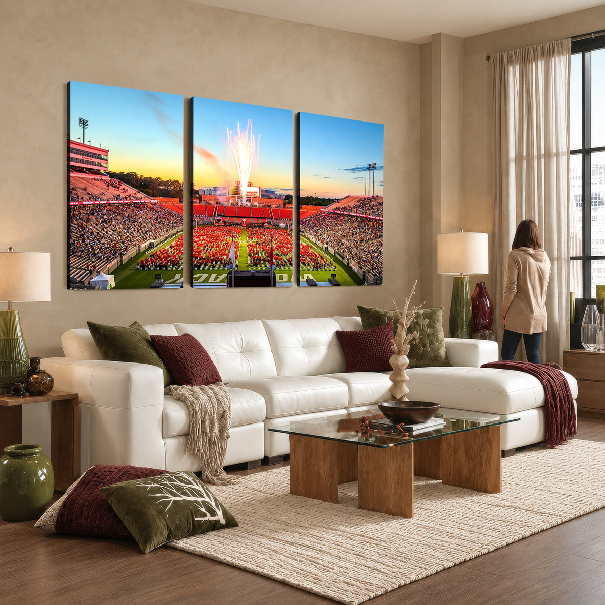 18017-MGV-CV-36X24 - North Carolina State University Canvas Print, Wolfpack Football Team Print