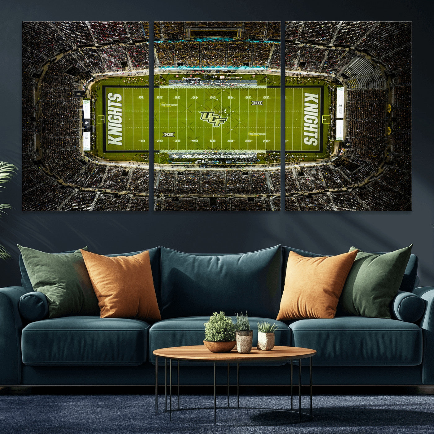 MGV-CV-60X30-3P - UCF Knights Football Team Print - Orlando FBC Mortgage Stadium Wall Art, UCF Knights Canvas Print