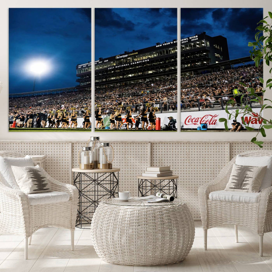 UCF Knights Football Team Print - Orlando FBC Mortgage Stadium Wall Art Canvas Print