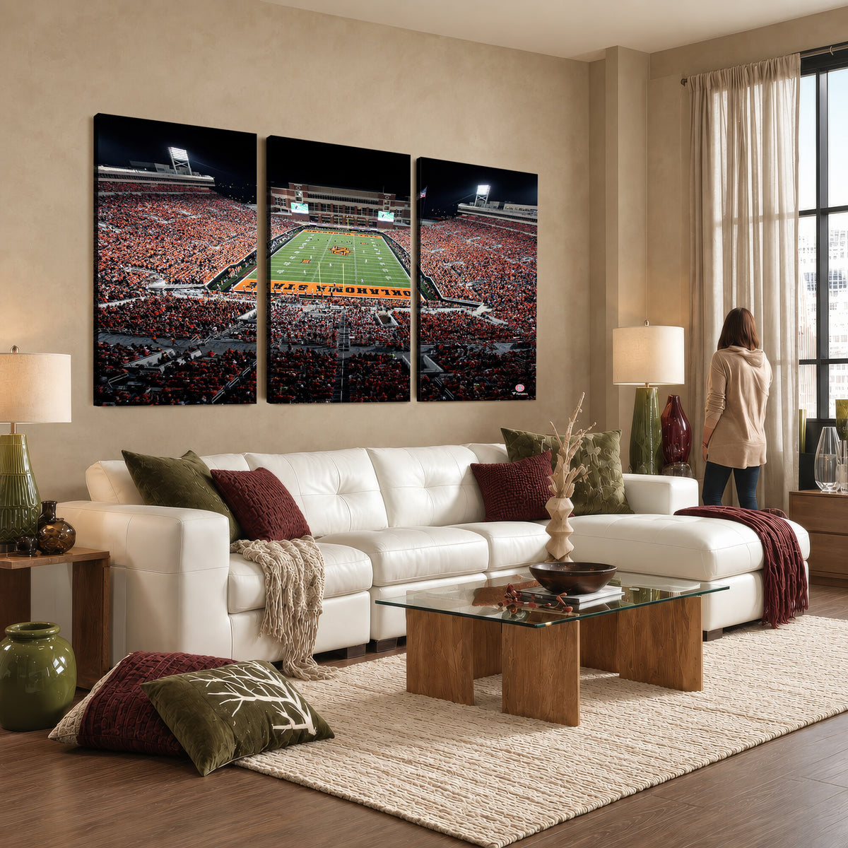 81675-MGV-CV-36X24 - Oklahoma State Cowboys Canvas Print, Football Team Print