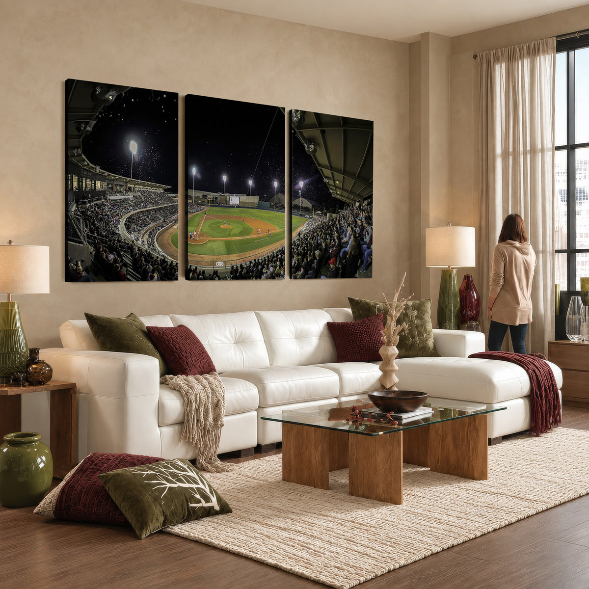 10262-MGV-CV-36X24 - Olsen Field at Blue Bell Park - Texas A&M Aggies Baseball Stadium Wall Art Canvas Print