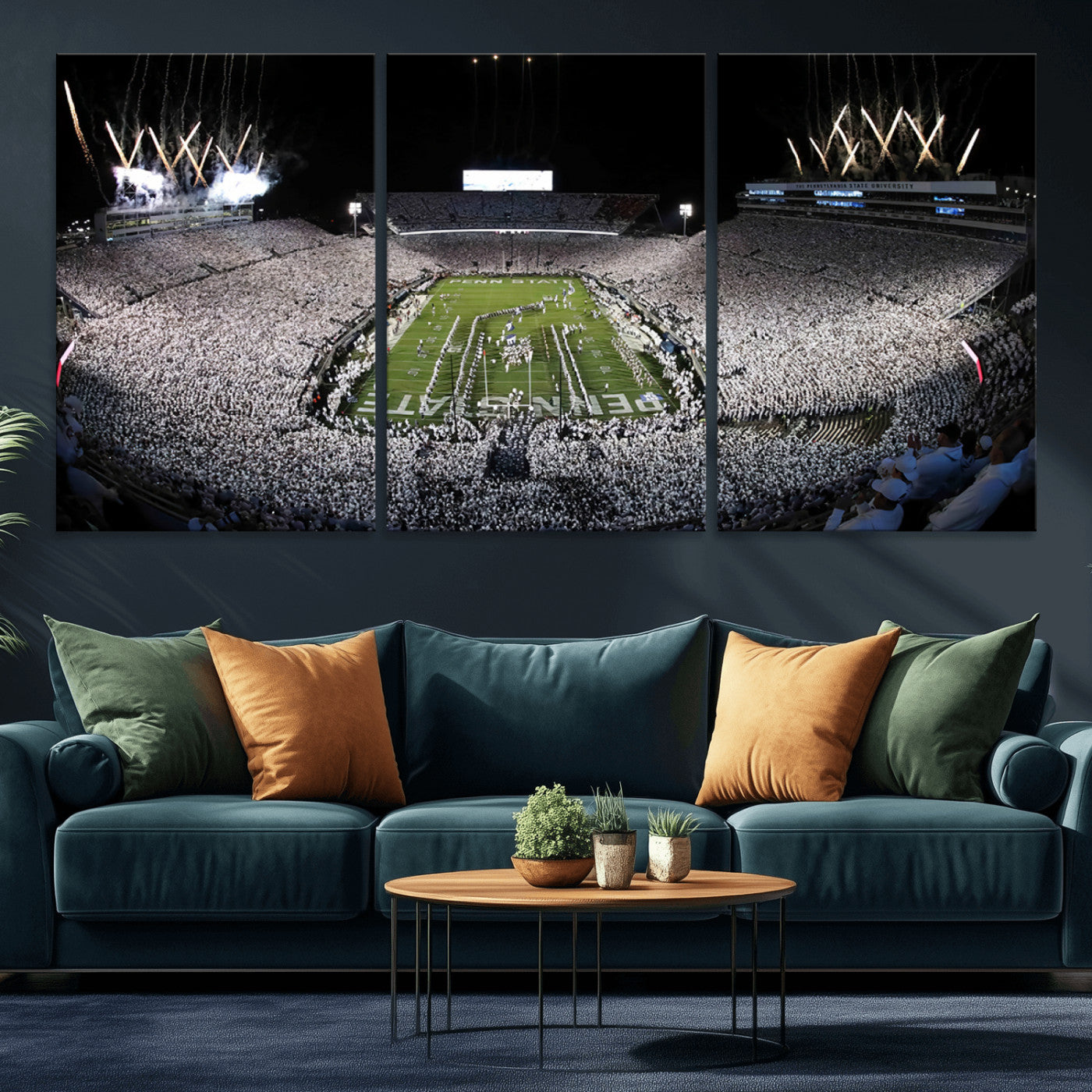 84537-MGV-CV-36X24-Penn State Beaver Stadium Canvas Wall Art - Nittany Lions Football Print