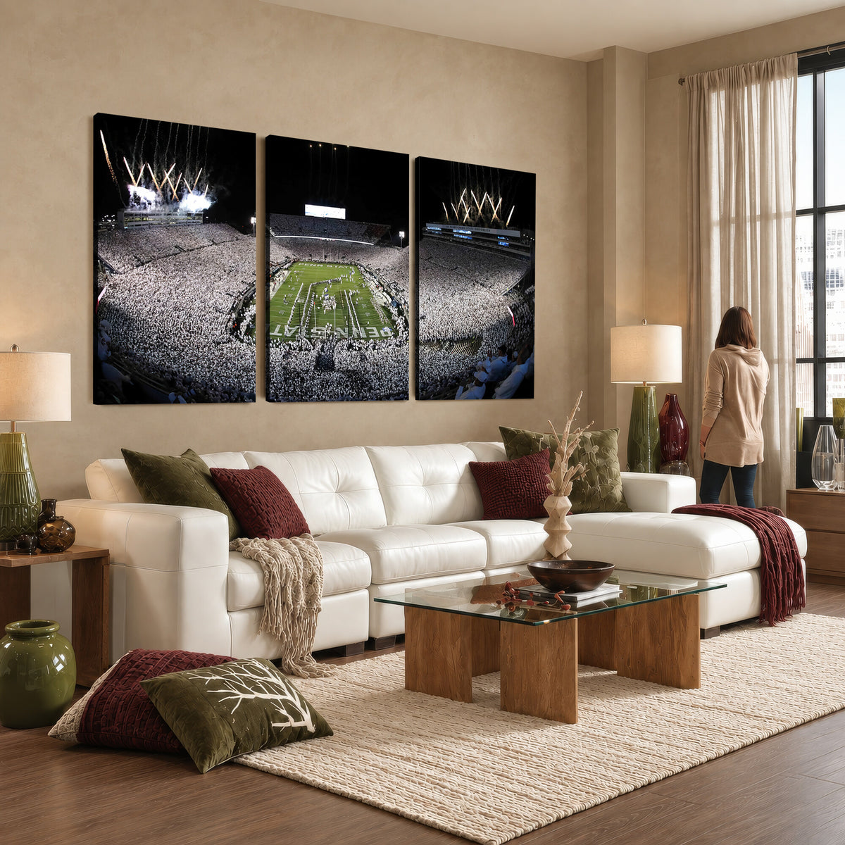 84537-MGV-CV-36X24 - Penn State Beaver Stadium Canvas Wall Art - Nittany Lions Football Print
