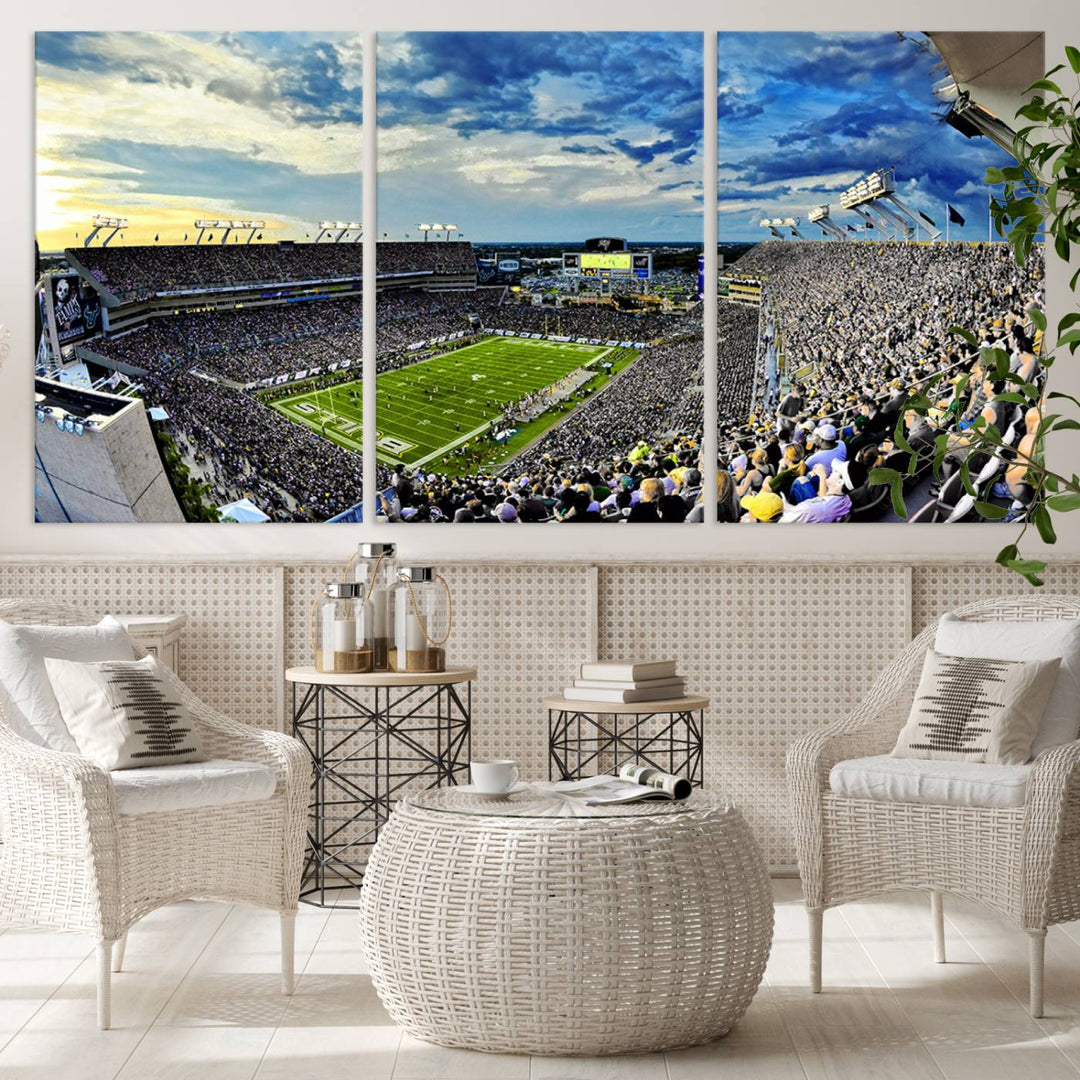 USF Bulls Football Team Print - Tampa Raymond James Stadium Wall Art Canvas Print