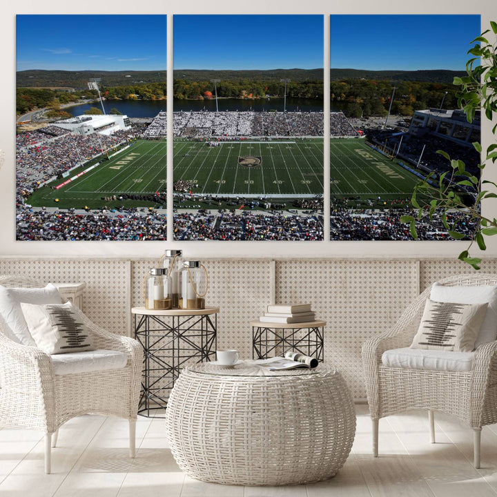 Army Black Knights Football Team Print - West Point Michie Stadium Wall Art Canvas Print