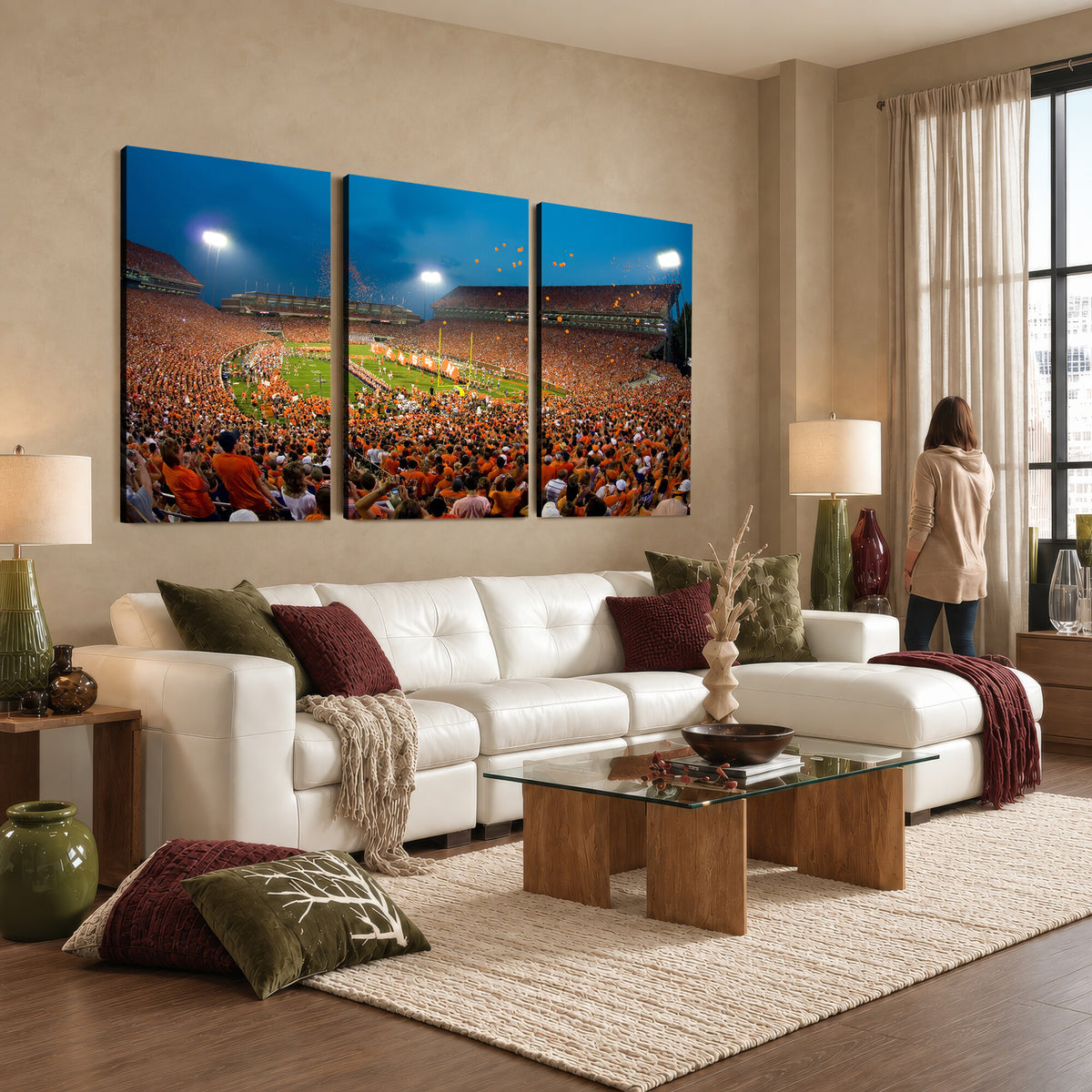 26196-MGV-CV-36X24 - Clemson University Tigers Football Team Print, Clemson