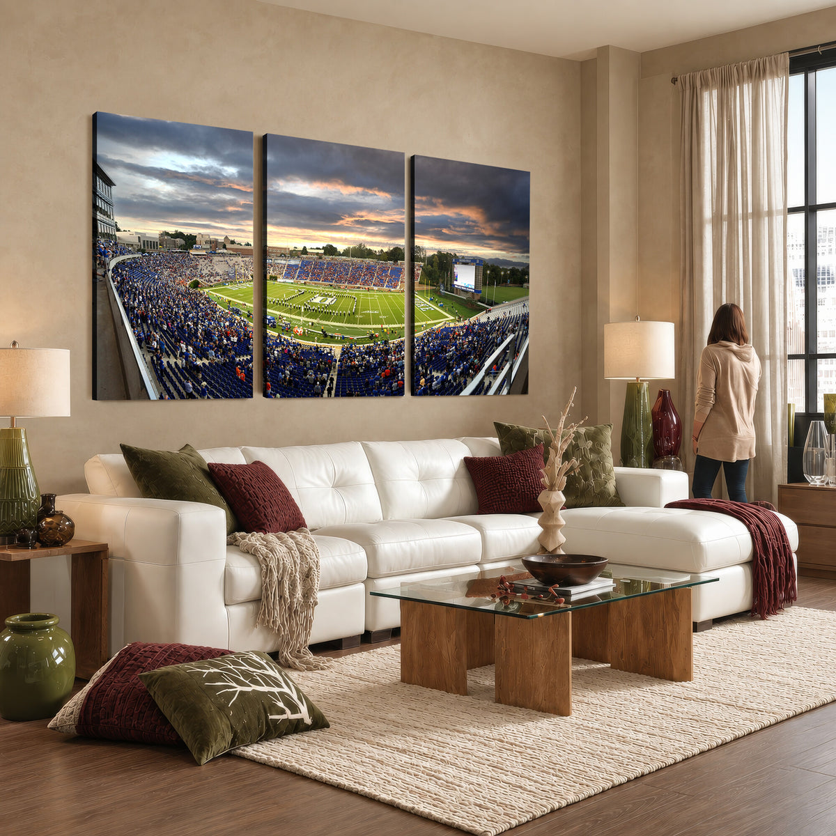 60433-MGV-CV-36X24 - Duke University Blue Devils Football Team Print, Durham