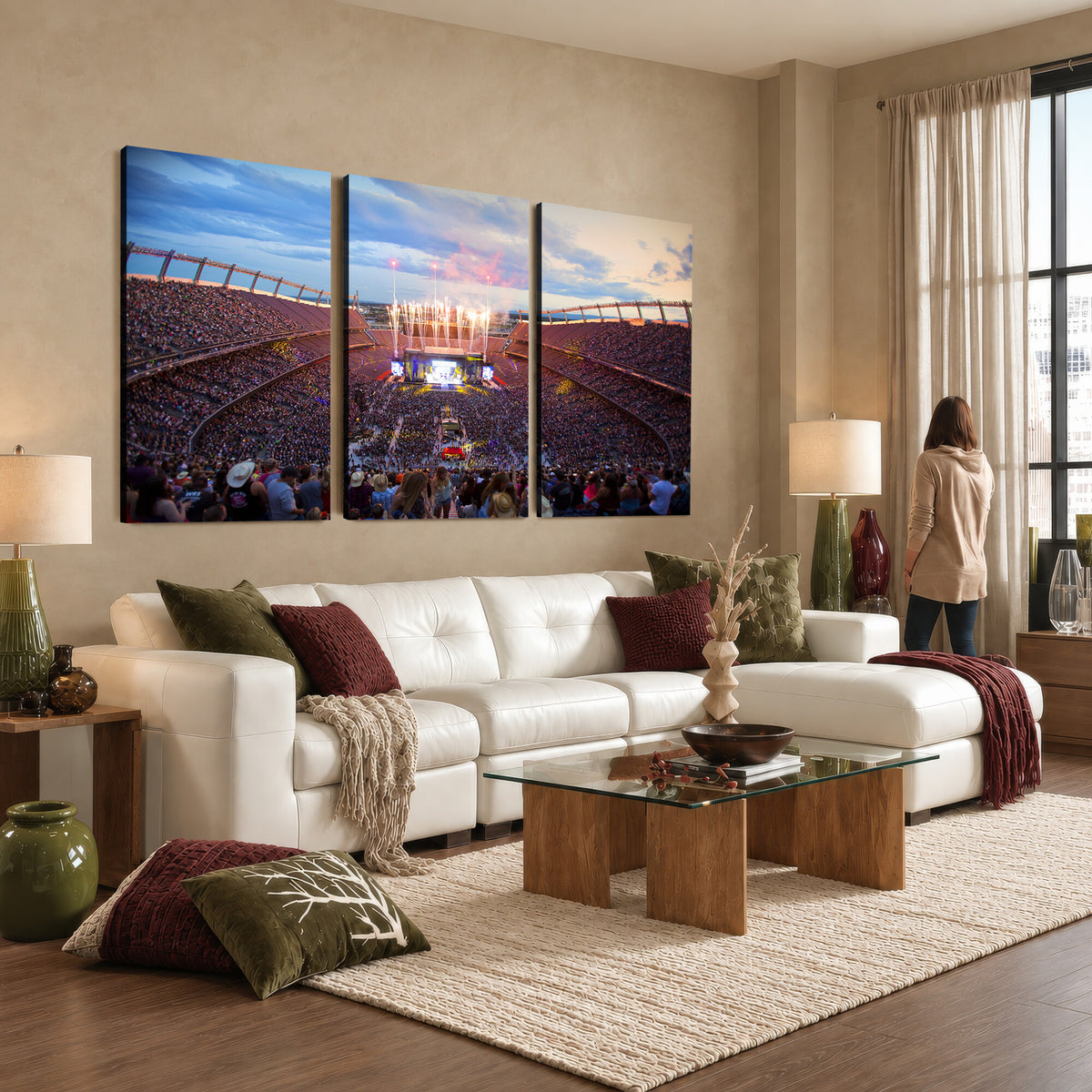 24689-MGV-CV-36X24 - Denver Broncos Football Team Print Canvas, Empower Field