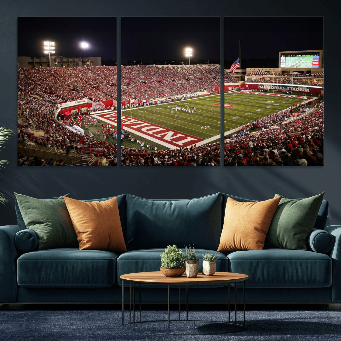 MGV-CV-60X30-3P - Indiana University Hoosiers Football Team Print Canvas