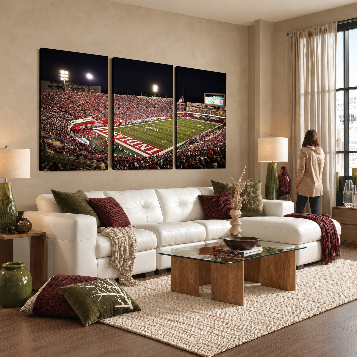 82748-MGV-CV-36X24 - Indiana University Hoosiers Football Team Print Canvas