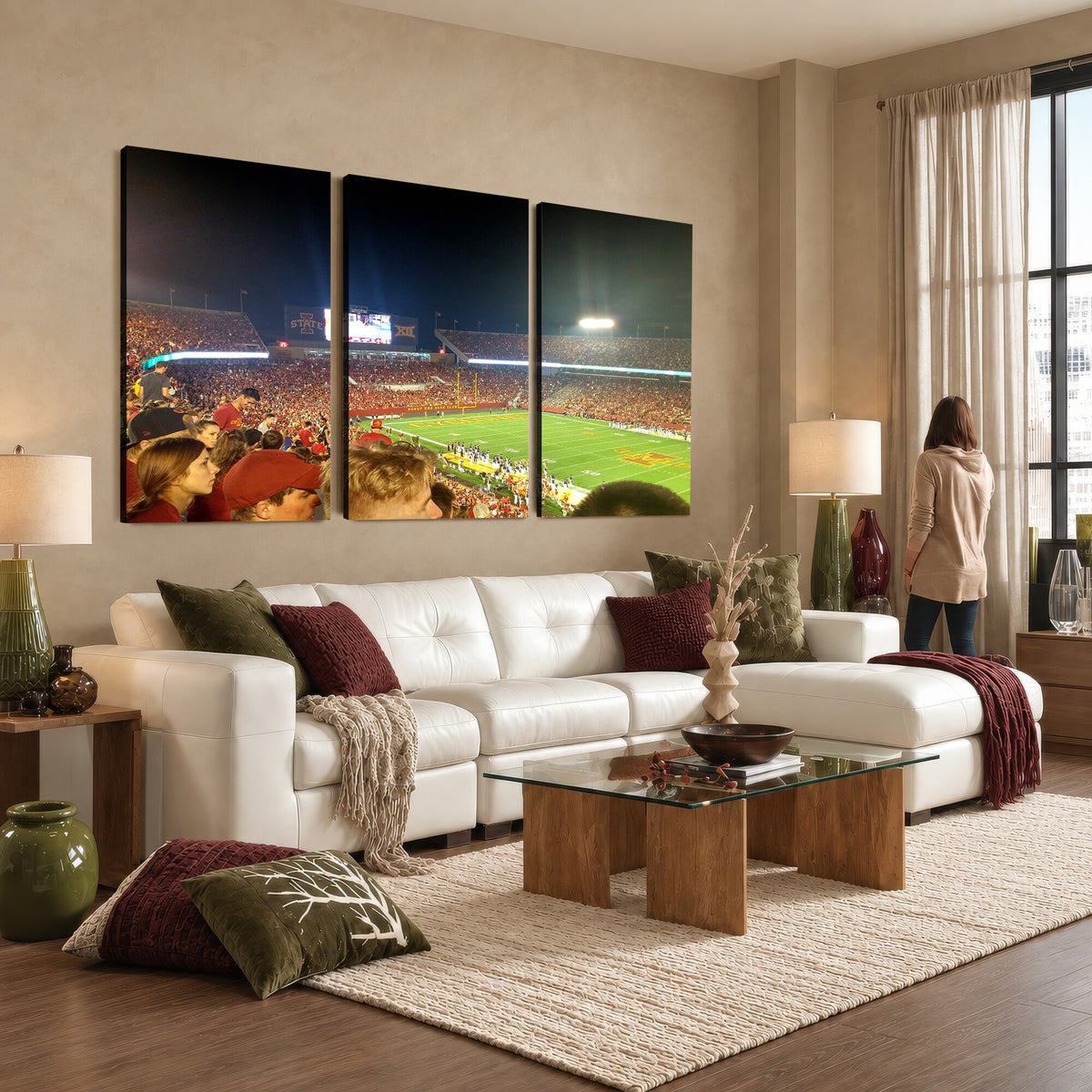 94319-MGV-CV-36X24 - Iowa State University Cyclones Art Print, Jack Trice Stadium Ames