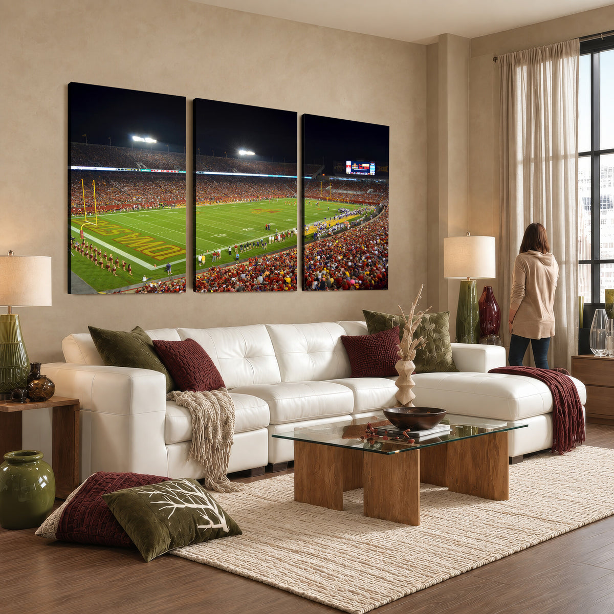 27211-MGV-CV-36X24 - Iowa State University Cyclones Football Team Print, Ames, Extra Large Game Room Wall Decor